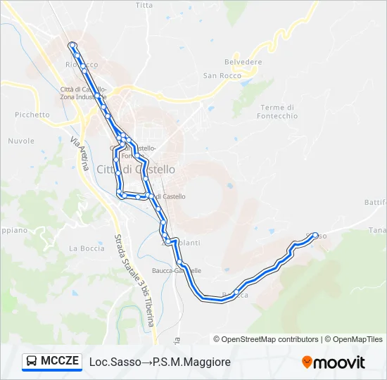 MCCZE Bus Line Map