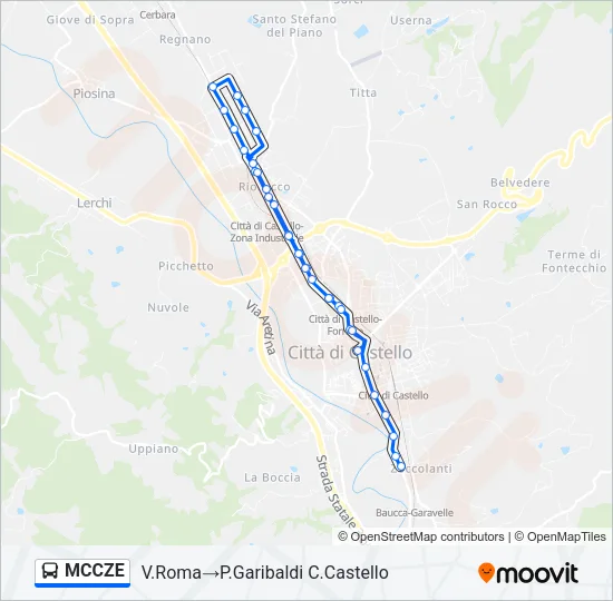 MCCZE Bus Line Map