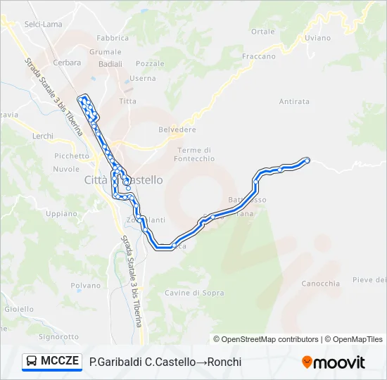 MCCZE Bus Line Map