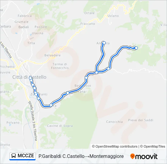 MCCZE Bus Line Map