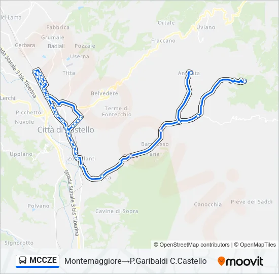 MCCZE Bus Line Map