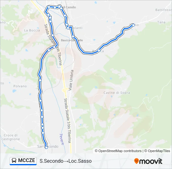 MCCZE Bus Line Map