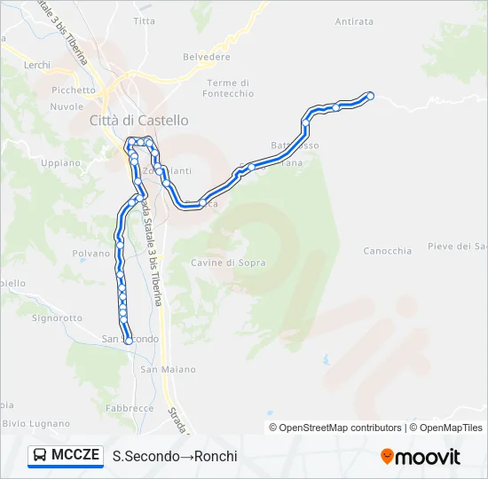 MCCZE Bus Line Map