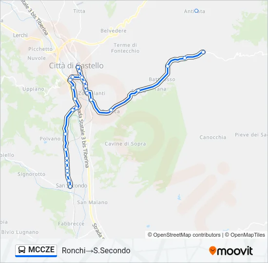 MCCZE Bus Line Map