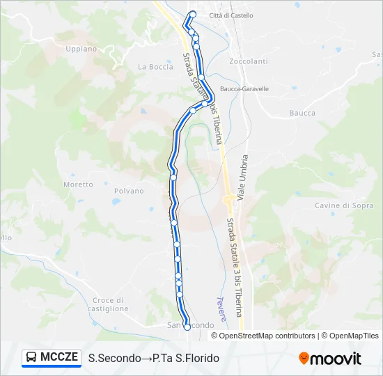 MCCZE Bus Line Map