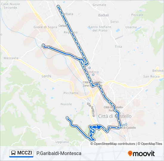 MCCZI Bus Line Map