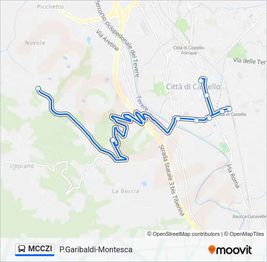 MCCZI Bus Line Map