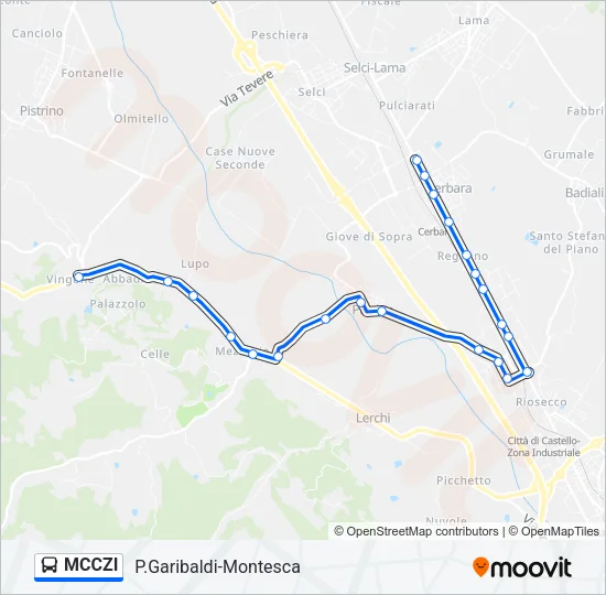 MCCZI Bus Line Map