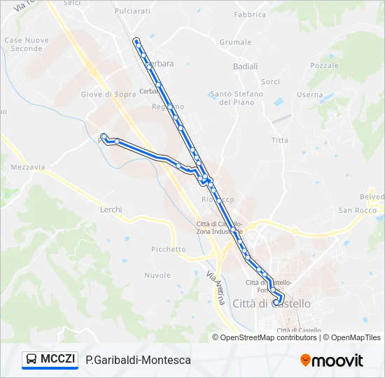 MCCZI Bus Line Map