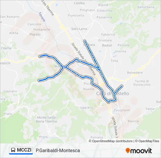 MCCZI Bus Line Map