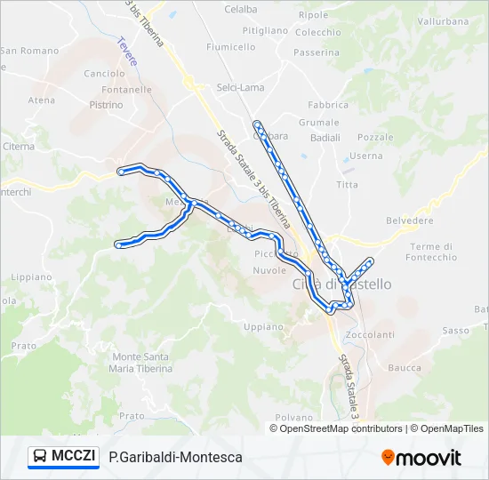 MCCZI Bus Line Map
