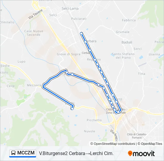 MCCZM Bus Line Map