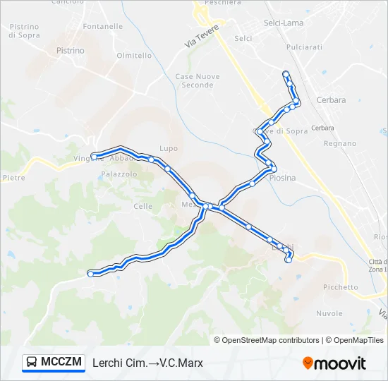 MCCZM Bus Line Map