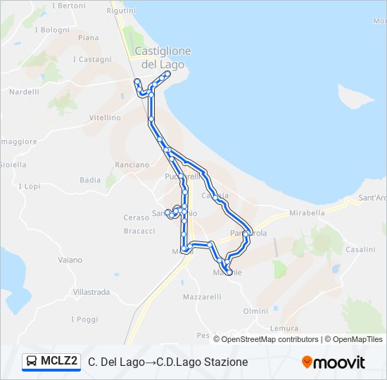 MCLZ2 bus Line Map