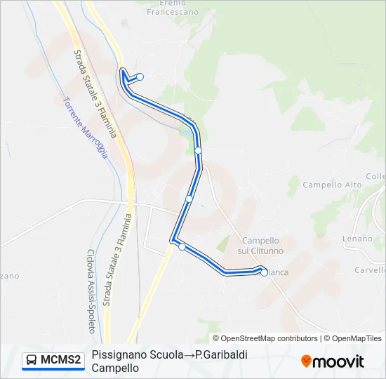 MCMS2 Bus Line Map