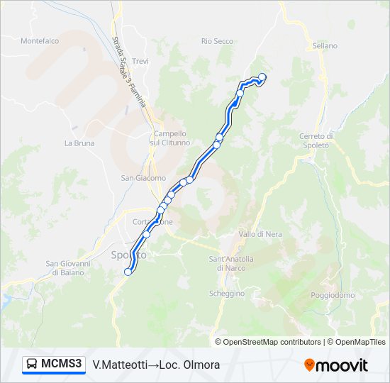 MCMS3 Bus Line Map