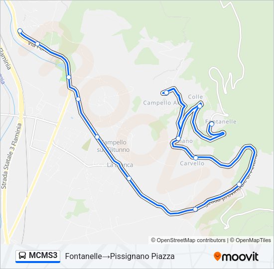 MCMS3 Bus Line Map