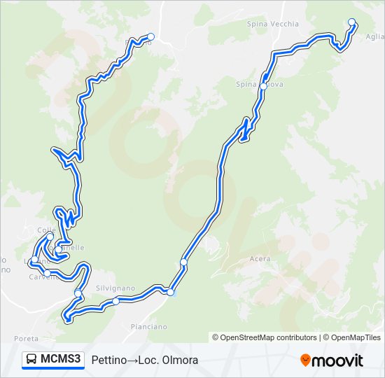 MCMS3 Bus Line Map