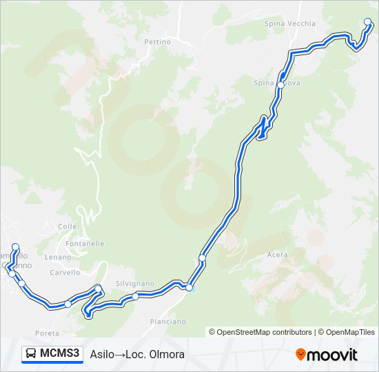MCMS3 Bus Line Map