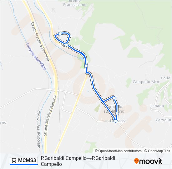 MCMS3 Bus Line Map