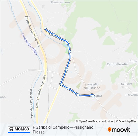 MCMS3 Bus Line Map