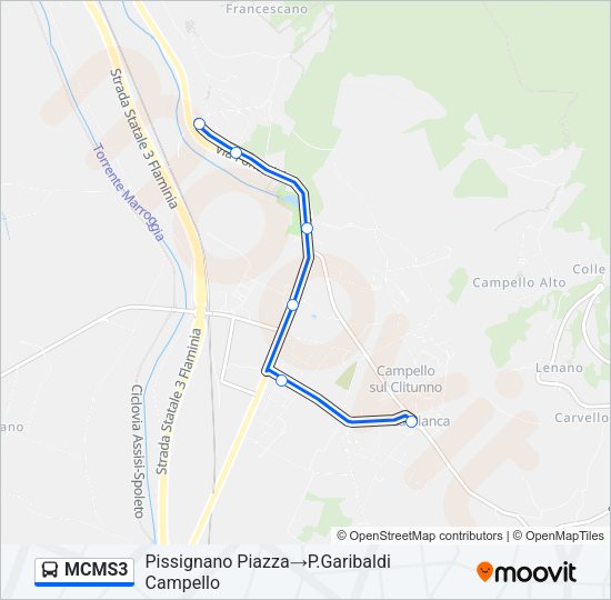 MCMS3 Bus Line Map