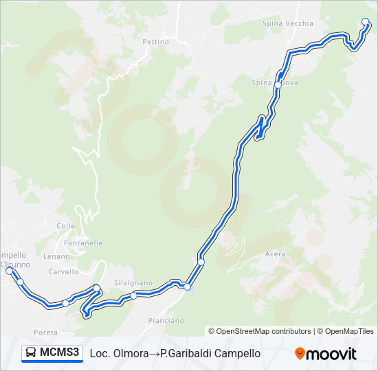 MCMS3 Bus Line Map