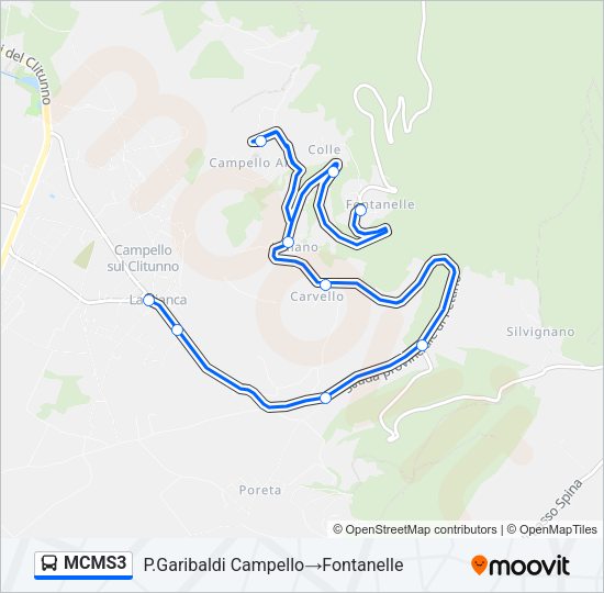 MCMS3 Bus Line Map