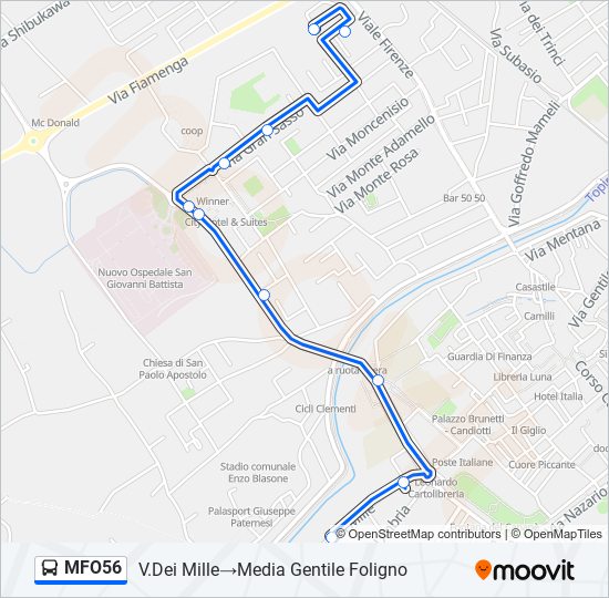 MFO56 bus Line Map