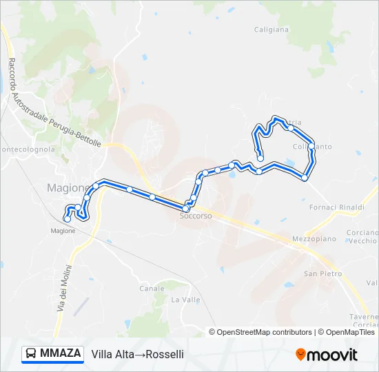 MMAZA Bus Line Map