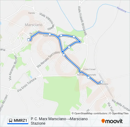 MMRZ1 Bus Line Map