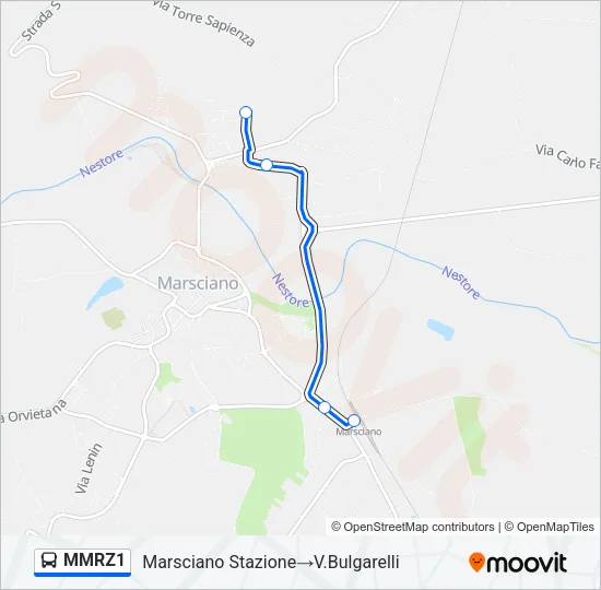 MMRZ1 Bus Line Map