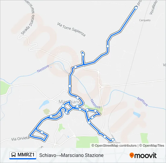 MMRZ1 Bus Line Map