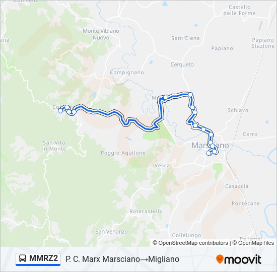 MMRZ2 bus Line Map