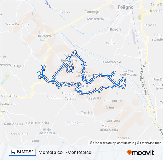 MMTS1 bus Line Map