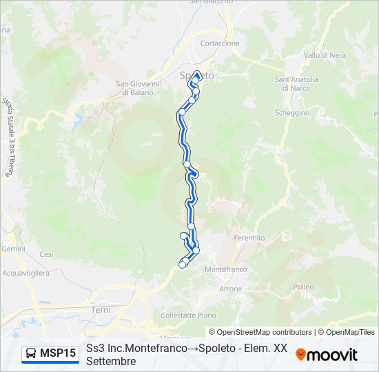 MSP15 bus Line Map