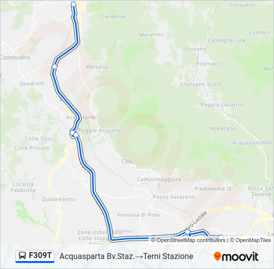 F309T Bus Line Map