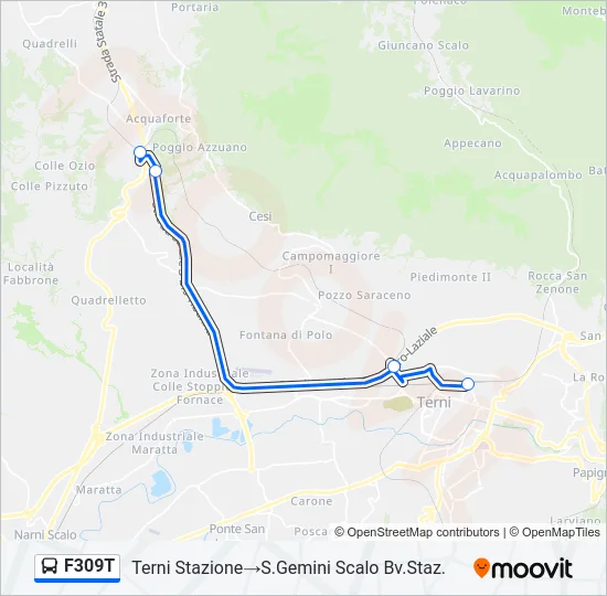 F309T Bus Line Map