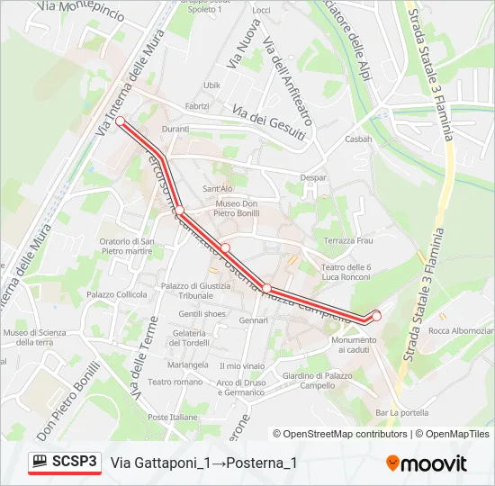 SCSP3 Funicular Line Map