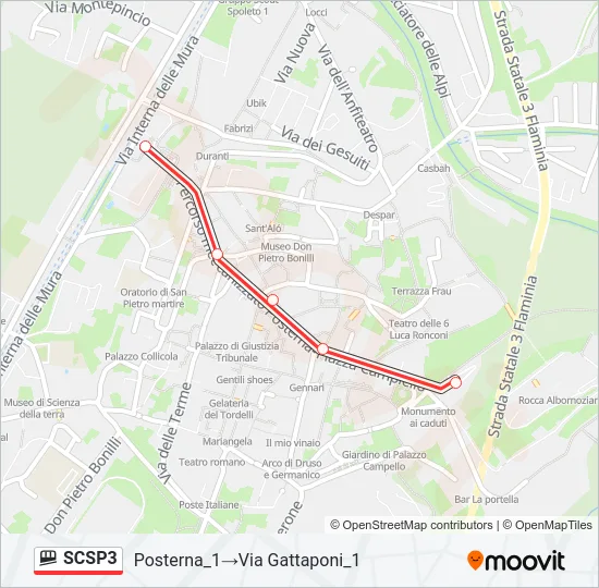 SCSP3 Funicular Line Map