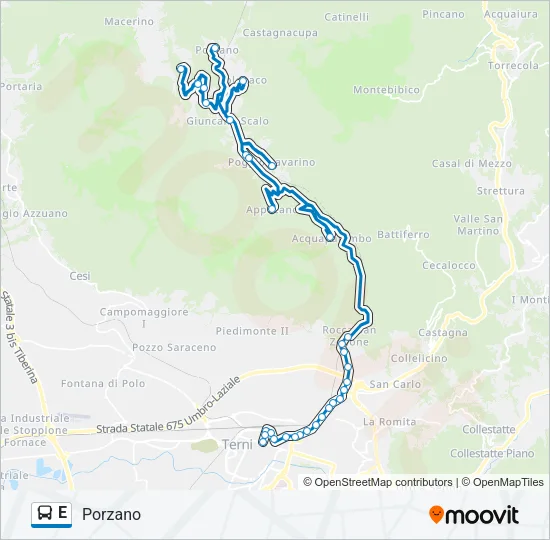 E Bus Line Map