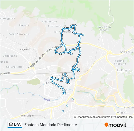 B/A Bus Line Map