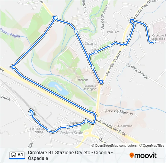 B1 Bus Line Map