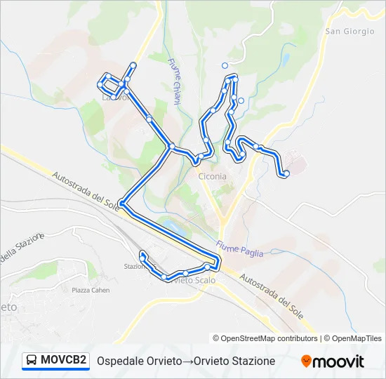 MOVCB2 Bus Line Map