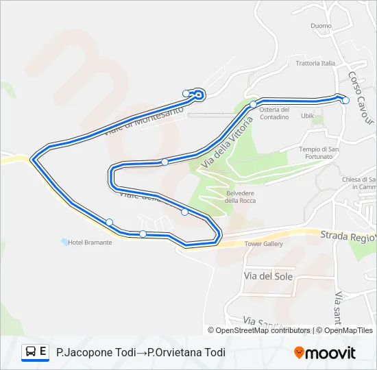 E Bus Line Map