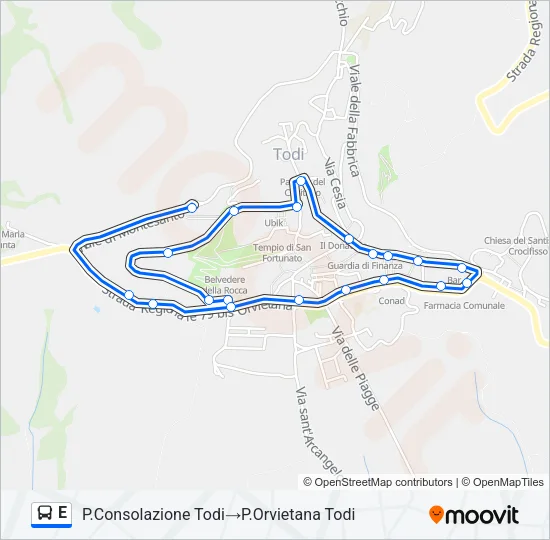E Bus Line Map