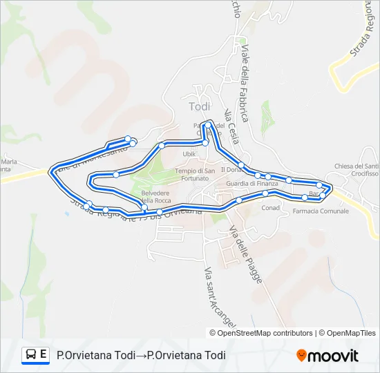 E Bus Line Map