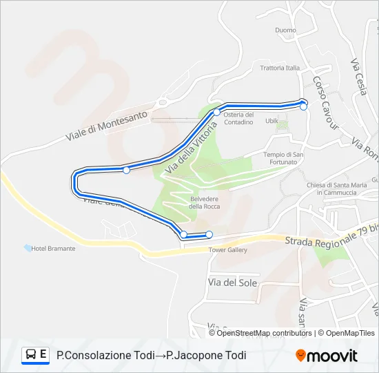 E Bus Line Map