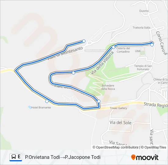 E Bus Line Map