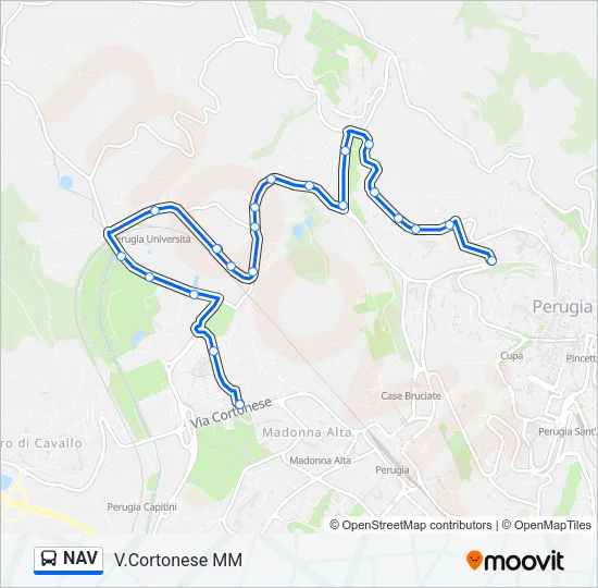 NAV Bus Line Map